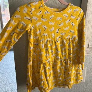 Harper Canyon Yellow Dress with Black and White Cats